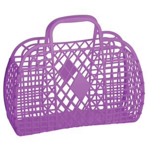 Sun Jellies Retro Basket Large Purple 35x30x15cm