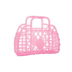Sun Jellies Retro Basket Mini Neon Pink 15x5.5x12.5cm