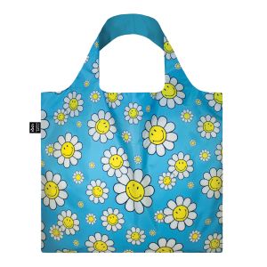 LOQI Smiley Flowers Bag Aquarius 50x42cm