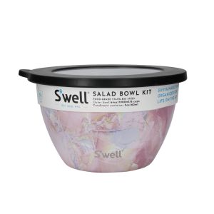 S'well Geode Rose Salad Bowl Kit 1.9L Pink 20.8x19.1x11.7cm