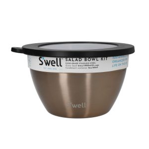S'well Pyrite Salad Bowl Kit 1.9L Metallic 20.8x19.10x11.7cm