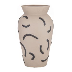 Amalfi Andaman Vessel Taupe/Black 23x23x40cm