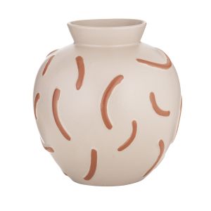 Amalfi Andaman Vessel Taupe/Terracotta 30x30x32cm