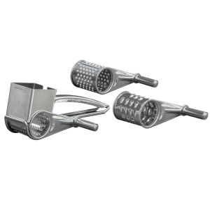 MasterPro Deluxe Rotary Grater with 3 Blades 20x6x5cm S/Steel