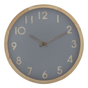 Amalfi Riley Wall Clock Natural/Grey 32.5x32.5cm