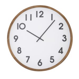 Amalfi Leonard Wall Clock Brown & White 41.5x5.5x41.5cm