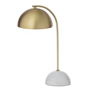 Amalfi Atticus Table Lamp Brass/White 20x29x48cm