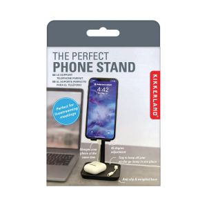 Kikkerland The Perfect Phone Stand Black 10.5x10.5x18.5cm