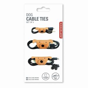 Kikkerland Dog Cable Ties Brown 1x10x8cm