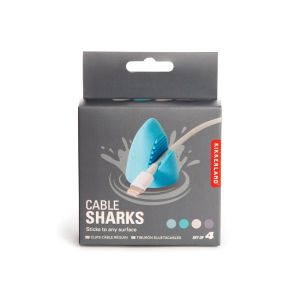 Kikkerland Cable Sharks Multi-Coloured Each: 3x3x3.75cm