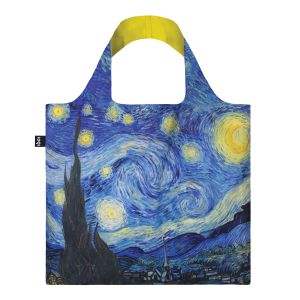 LOQI Vincent Van Gogh The Starry Night Neon Yellow Bag 50x42cm