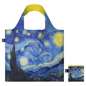 LOQI Vincent Van Gogh The Starry Night Neon Yellow Bag 50x42cm