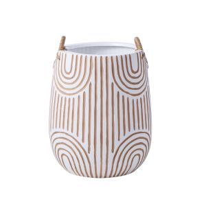 Amalfi Barra Vessel White/Natural 32x32x30m