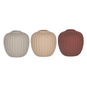 Amalfi Tundra Vessel 3 Asst Colours 2 Blush/2 Grey/2 Taupe 10x10x10cm