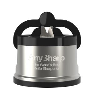 AnySharp Pro Metal Knife Sharpener Gunmetal Grey/Black 6x6x5cm
