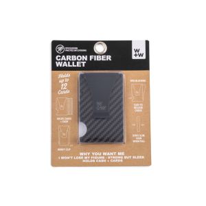 W+W Carbon Fiber Wallet Black 8x5.4x1.2cm
