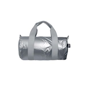 LOQI Metallic Mini Weekender Silver 30x15x15cm