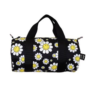 LOQI Smiley Flowers Black Medium Weekender Multi-Coloured 30x15x15cm