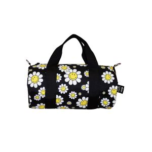 LOQI Smiley Flowers Black Medium Weekender Multi-Coloured 30x15x15cm