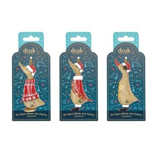 DCUK Traditional Christmas Decorations 3pcs Assorted 5x4x10cm