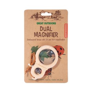 Kikkerland Great Outdoors - Dual Magnifier Clear 6.6x10.4x1.2cm
