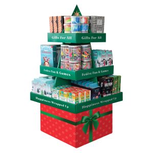 Christmas Tree Floor Standing Display POS Pack 58.5x58.5x152.5cm