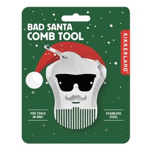 Kikkerland Bad Santa Beard Tool Black 6.2x0.1x8.8cm