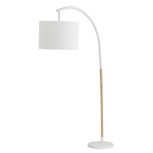 Amalfi Milano Floor Lamp White/Natural 49x49x187.5cm