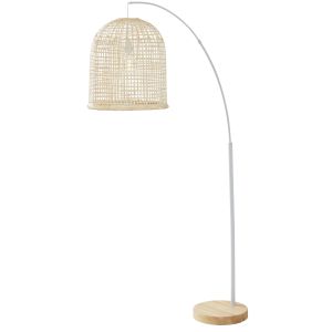 Grand Designs Weave Floor Lamp Natural/Light Grey 100x175cm