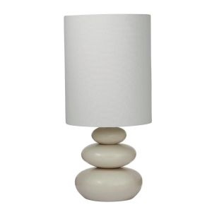 Amalfi Pebble Table Lamp Ivory 29x29x62cm