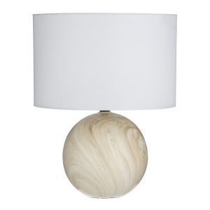 Amalfi Valley Table Lamp White & Natural 33x33x54cm