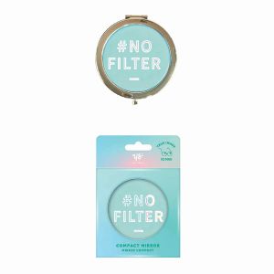 Yes Studio Compact Mirror No Filter Turquoise 7.8x7.4x1.4cm