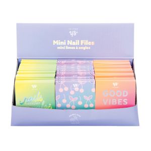Yes Studio Mini Nail File (Set of 12/3Asst/36Disp) Assorted 0.9x5.5x6cm