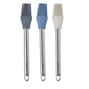 Zeal Cosy Silicone S/S Basting Brush 3 Asst Colours Cream/Charcoal/Dark Blue 27x4x2cm