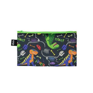 LOQI Kids Dinosaur Roar Mini Zip Pocket Multi-Coloured 23x0.5x13cm