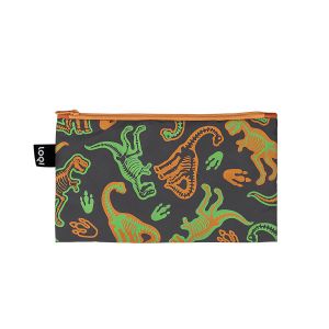 LOQI Kids Dinosaur Skeleton Reflective Mini Zip Pocket Multi-Coloured 23x0.5x13cm