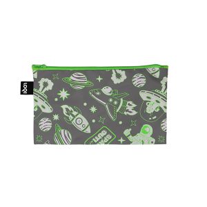 LOQI Kids Space Out Reflective Mini Zip Pocket Multi-Coloured 23x0.5x13cm