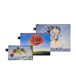 LOQI Salvador Dali Zip Pockets 3pcs Set Multi-Coloured