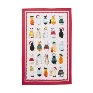 Ulster Weavers Christmas Cats In Waiting Cotton Tea Towel 74x48x0.2cm