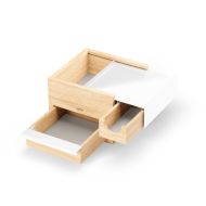 Umbra Stowit Mini Jewellery Box White & Natural15.2x17x11.2cm