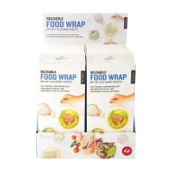 For The Earth Reusable Food Wrap (Set of 4/18 Disp) Clear L: 9x19x0.2cm M: 14.5x14.5x0.2cm S: 9.5x9.5x0.2cm