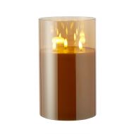 Rogue Amber Triflame Candle Brown 15x15x25cm