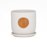 Rogue Rocio Pot Orange/white 15x15x14cm