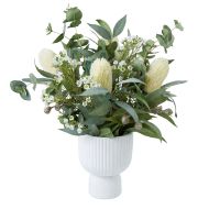 Rogue Native Banksia Mix-Zaria Pot White 50x60x58cm