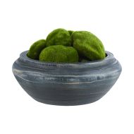 Rogue & Grand Designs Moss Garden-Dansk Round Bowl Green & Black 29x17x29cm