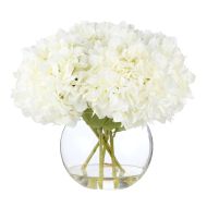 Rogue Hydrangea-Phoebe Sphere Vase White/Glass 48x48x39cm