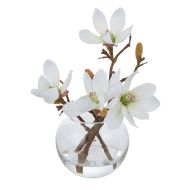 Rogue Mini Magnolia-Sphere Vase White/Glass 27x20x16cm