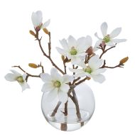 Rogue Mini Magnolia-Sphere Vase White/Glass 33x30x33cm
