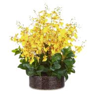 Rogue Dancing Orchid Garden Mix-Madelyn Bowl Yellow/Glass 66x66x67cm