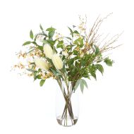 Rogue Dancing Orchid Twistie Branch Mix-Cindy Vase Cream 91x66x91cm